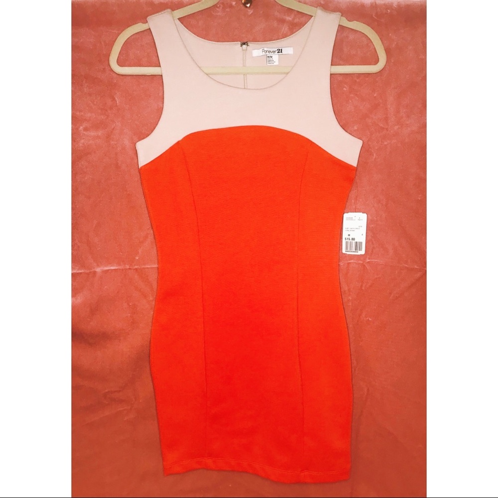 Forever 21 Coral Beige Body-con Dress